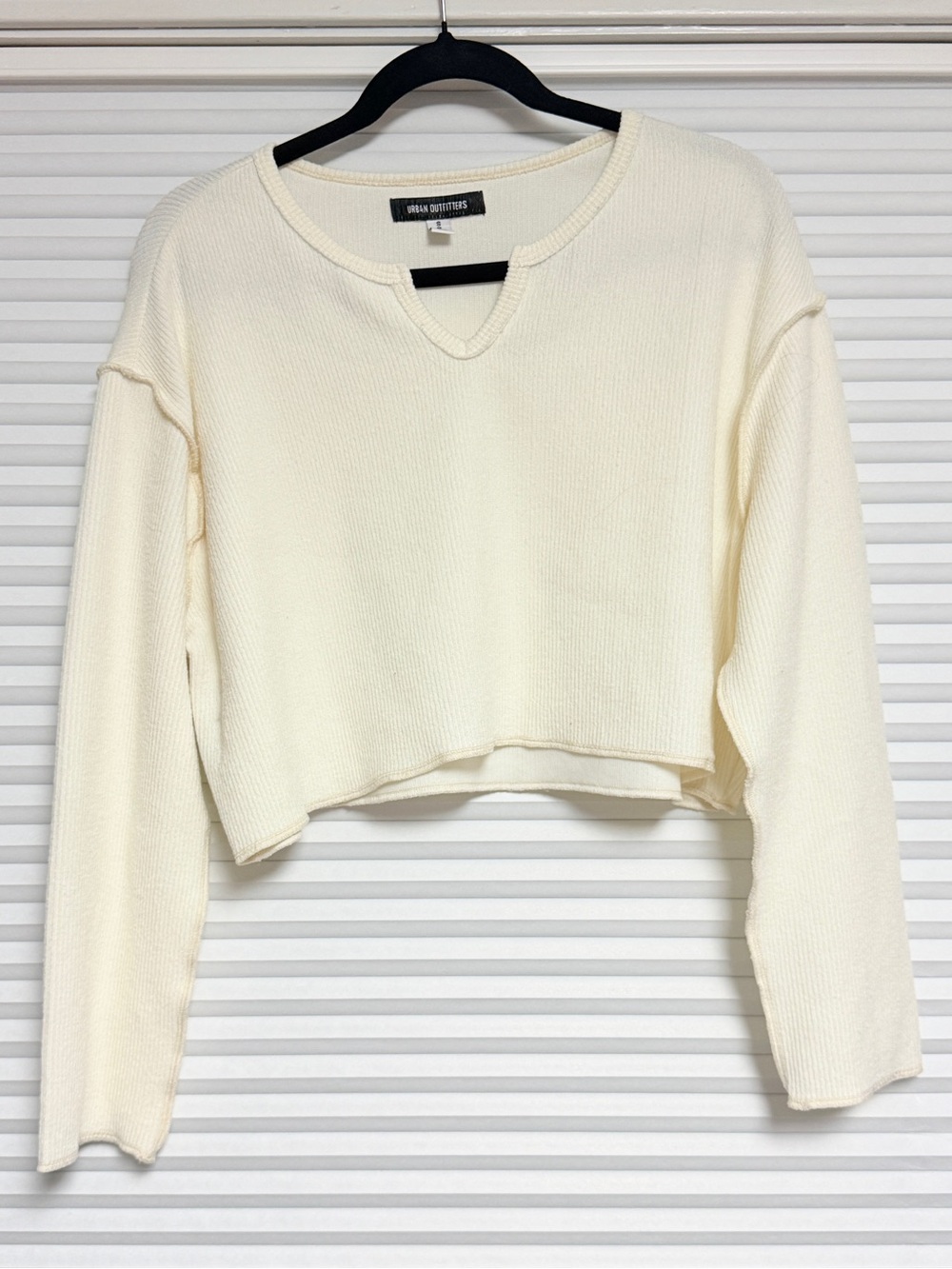 Urban Outfitters Cream Cropped Top